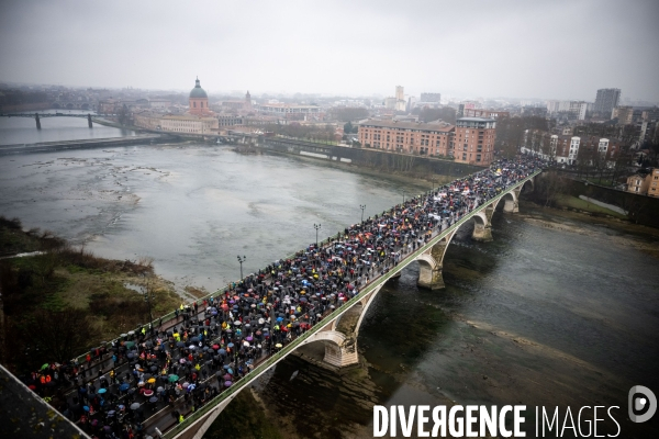 Toulouse : grande manifestation contre la reforme de la retraite