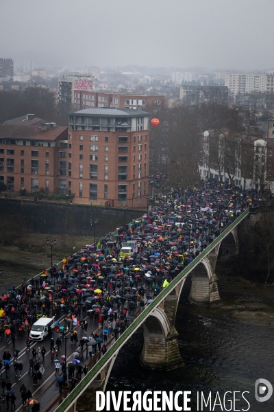 Toulouse : grande manifestation contre la reforme de la retraite