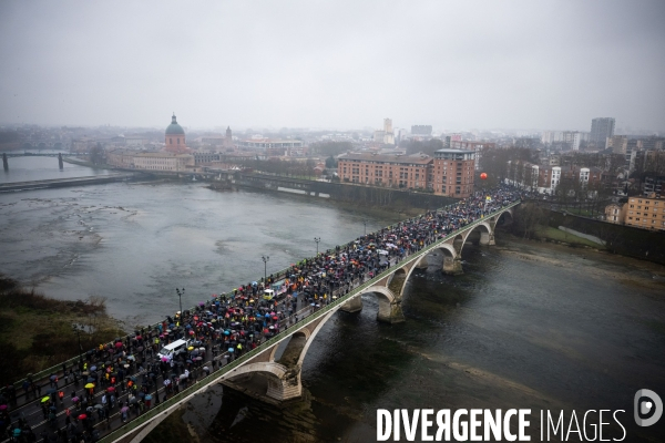 Toulouse : grande manifestation contre la reforme de la retraite