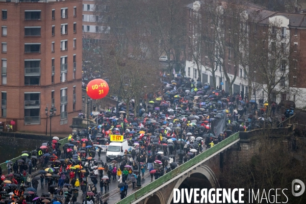 Toulouse : grande manifestation contre la reforme de la retraite