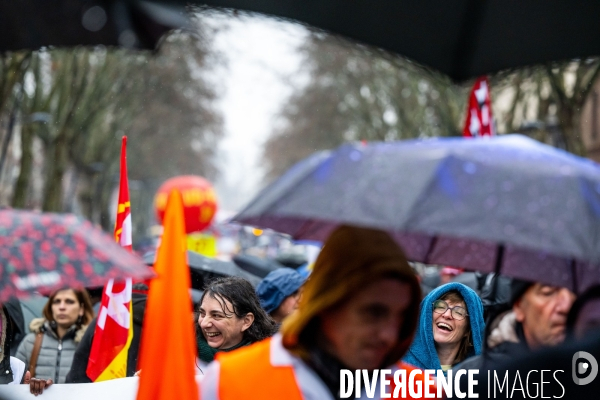 Toulouse : grande manifestation contre la reforme de la retraite