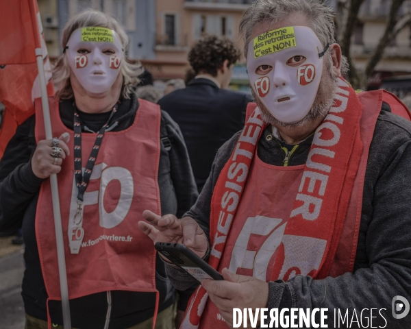 Manifestation contre le projet de reforme des retraites