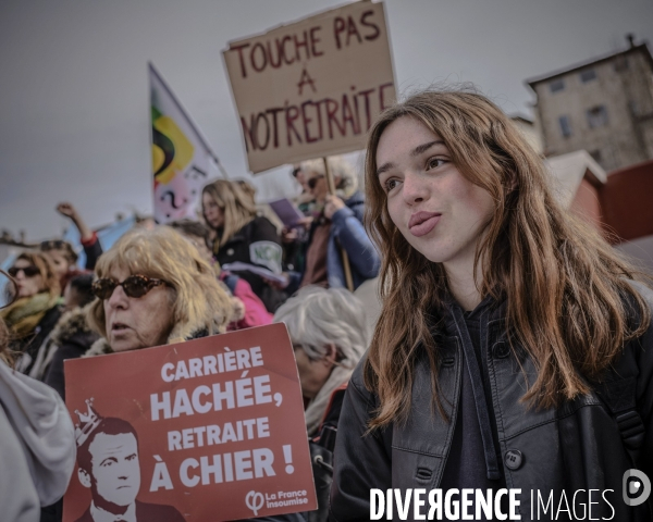 Manifestation contre le projet de reforme des retraites