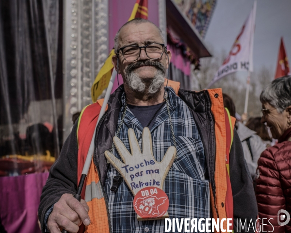 Manifestation contre le projet de reforme des retraites