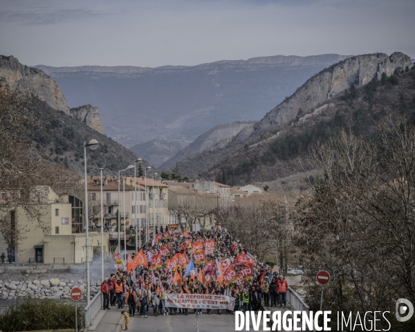 Manifestation contre le projet de reforme des retraites