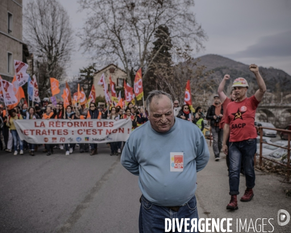 Manifestation contre le projet de reforme des retraites