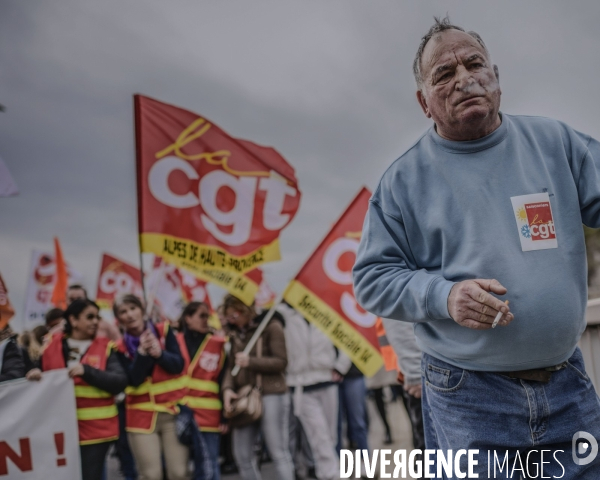 Manifestation contre le projet de reforme des retraites