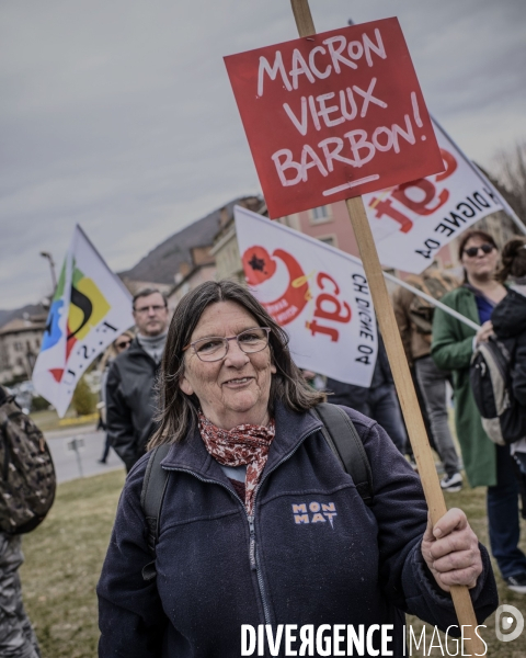 Manifestation contre le projet de reforme des retraites