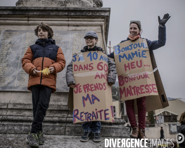 Manifestation contre le projet de reforme des retraites