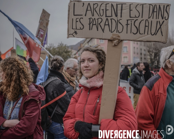 Manifestation contre le projet de reforme des retraites