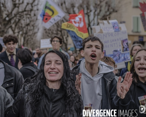 Manifestation contre le projet de reforme des retraites