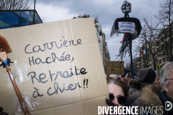 Manifestation du 7 mars 2023 contre la reforme des retraites -Paris