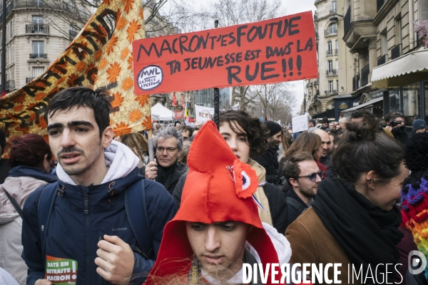 Manifestation du 7 mars 2023 contre la reforme des retraites -Paris