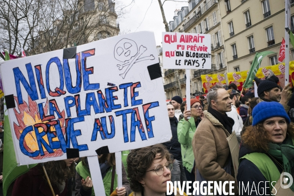 Manifestation du 7 mars 2023 contre la reforme des retraites -Paris