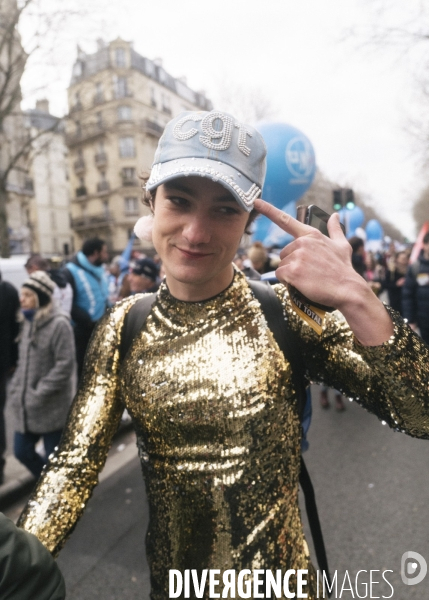 Manifestation du 7 mars 2023 contre la reforme des retraites -Paris