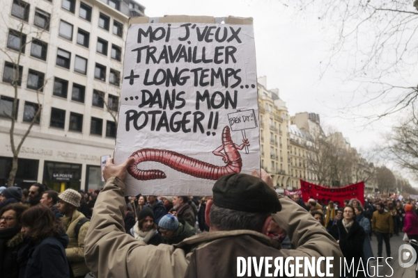 Manifestation du 7 mars 2023 contre la reforme des retraites -Paris