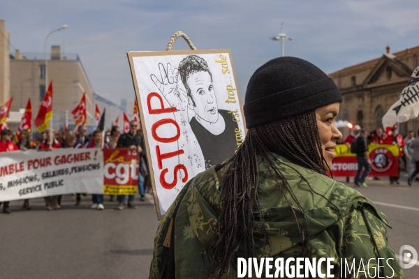 Sixième manifestation contre la réforme des retraites à Marseille