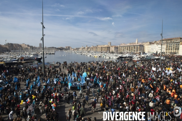 Sixième manifestation contre la réforme des retraites à Marseille