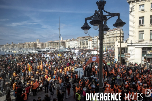 Sixième manifestation contre la réforme des retraites à Marseille