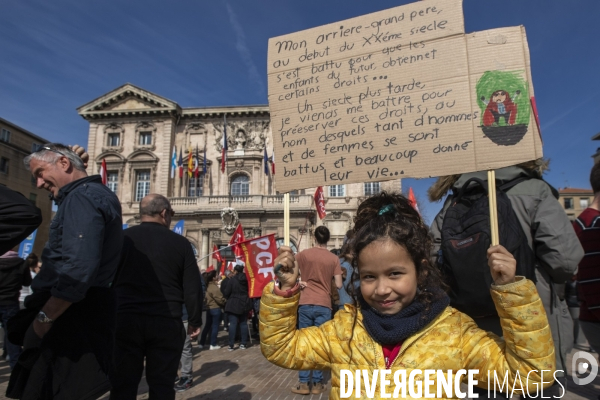 Sixième manifestation contre la réforme des retraites à Marseille