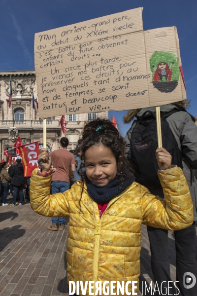 Sixième manifestation contre la réforme des retraites à Marseille