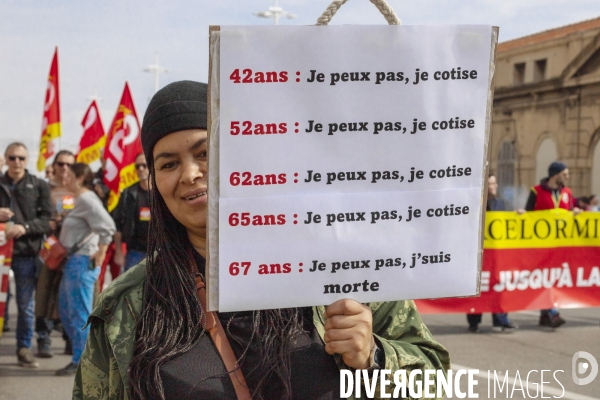 Sixième manifestation contre la réforme des retraites à Marseille
