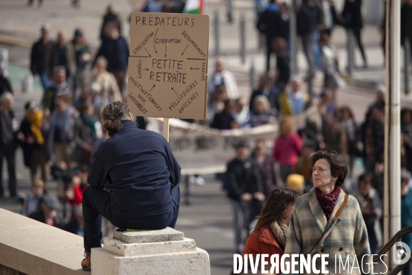 Sixième manifestation contre la réforme des retraites à Marseille