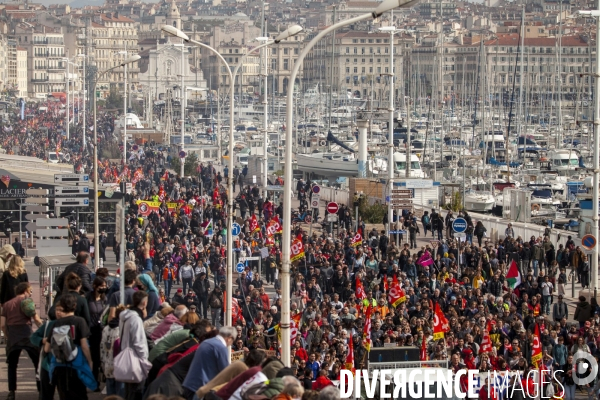 Sixième manifestation contre la réforme des retraites à Marseille