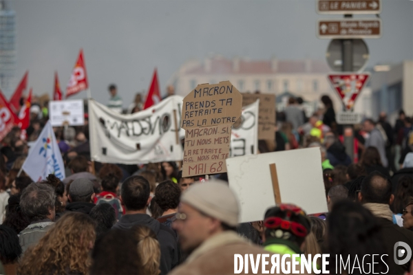 Sixième manifestation contre la réforme des retraites à Marseille