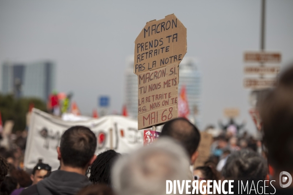 Sixième manifestation contre la réforme des retraites à Marseille