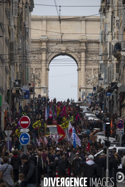 Sixième manifestation contre la réforme des retraites à Marseille