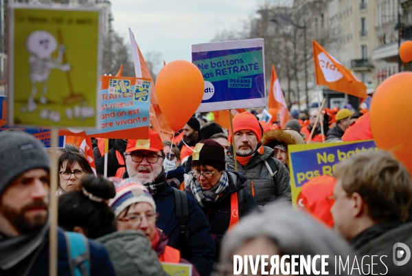 Manifestation intersyndicale contre la reforme des retraites