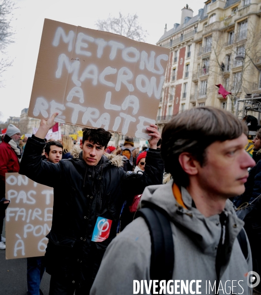 Manifestation intersyndicale contre la reforme des retraites