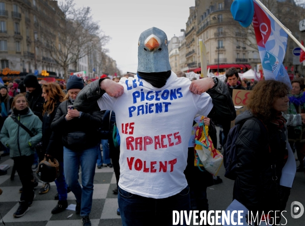 Manifestation intersyndicale contre la reforme des retraites