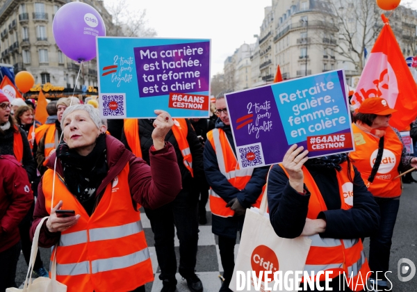 Manifestation intersyndicale contre la reforme des retraites