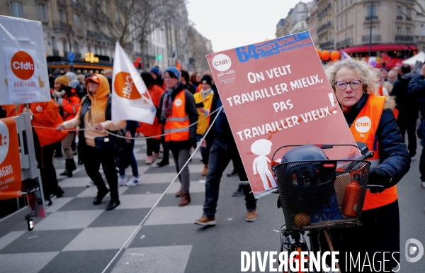 Manifestation intersyndicale contre la reforme des retraites