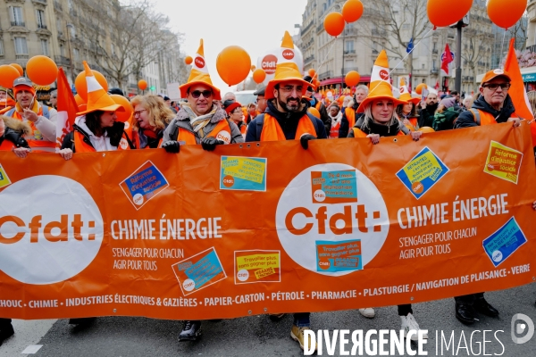 Manifestation intersyndicale contre la reforme des retraites