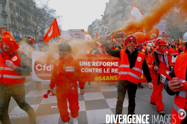 Manifestation intersyndicale contre la reforme des retraites