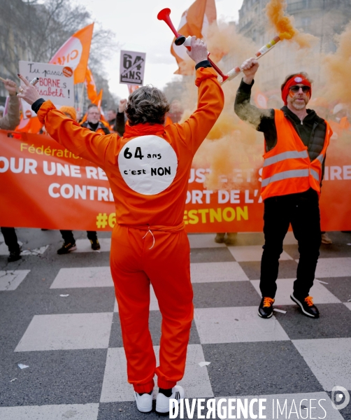 Manifestation intersyndicale contre la reforme des retraites