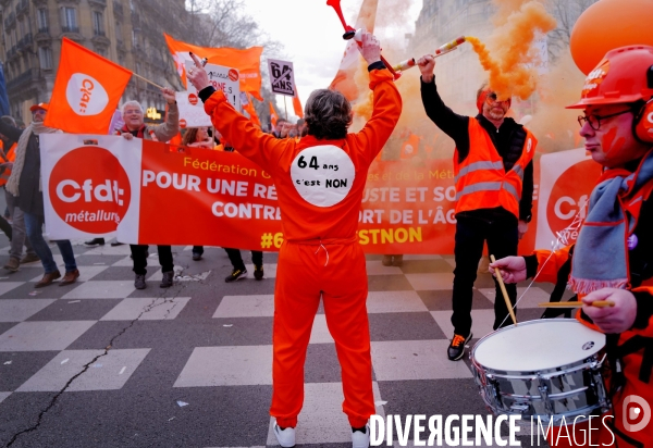 Manifestation intersyndicale contre la reforme des retraites