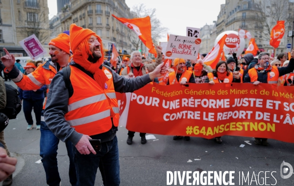 Manifestation intersyndicale contre la reforme des retraites