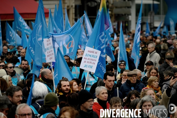 Manifestation intersyndicale contre la reforme des retraites