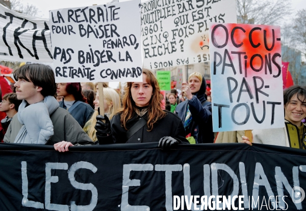 Manifestation intersyndicale contre la reforme des retraites