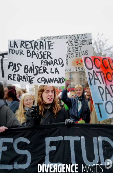 Manifestation intersyndicale contre la reforme des retraites