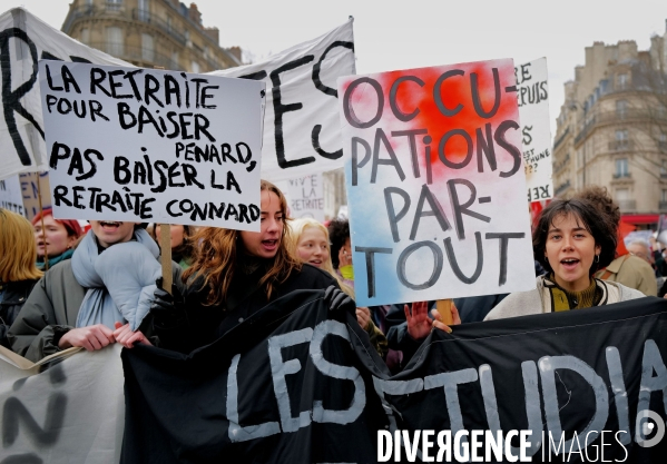 Manifestation intersyndicale contre la reforme des retraites