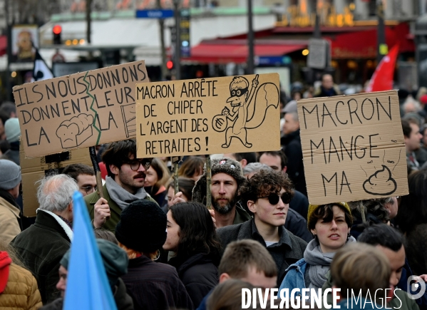 Manifestation intersyndicale contre la reforme des retraites