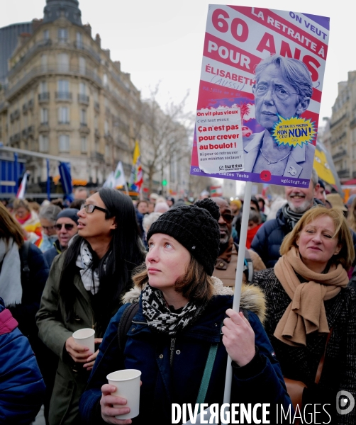 Manifestation intersyndicale contre la reforme des retraites