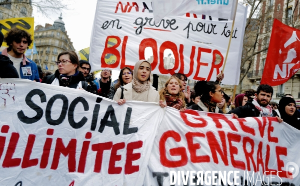 Manifestation intersyndicale contre la reforme des retraites