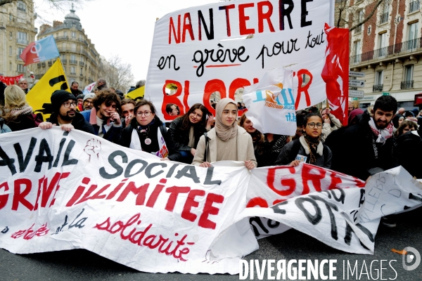 Manifestation intersyndicale contre la reforme des retraites