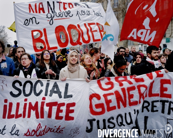 Manifestation intersyndicale contre la reforme des retraites